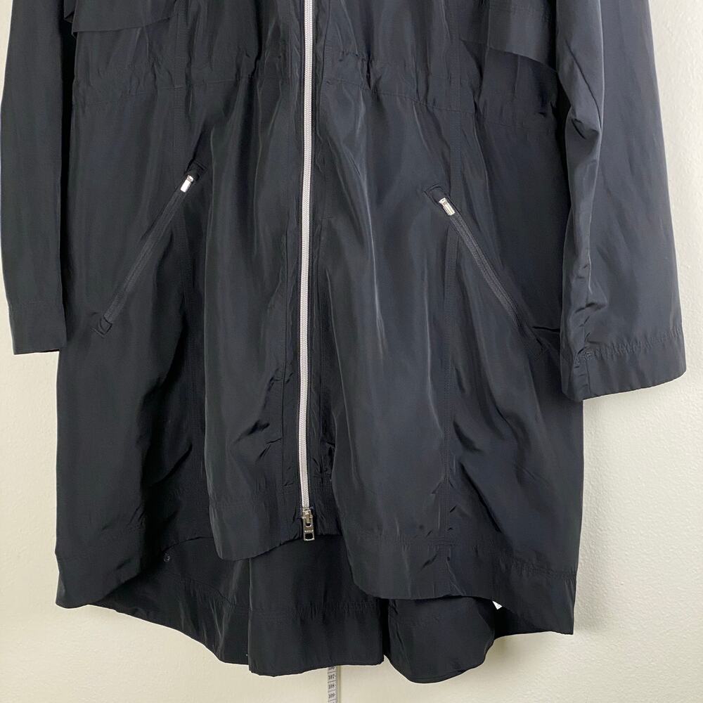 Athleta Rain Drop Jacket Black Anorak Cinch Waist Size L - Picture 7 of 14